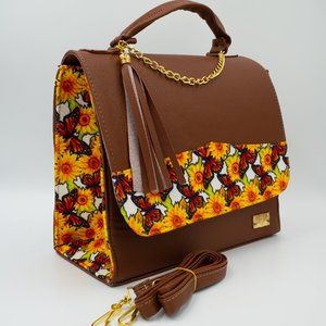 Faux Leather Crossbody Tote